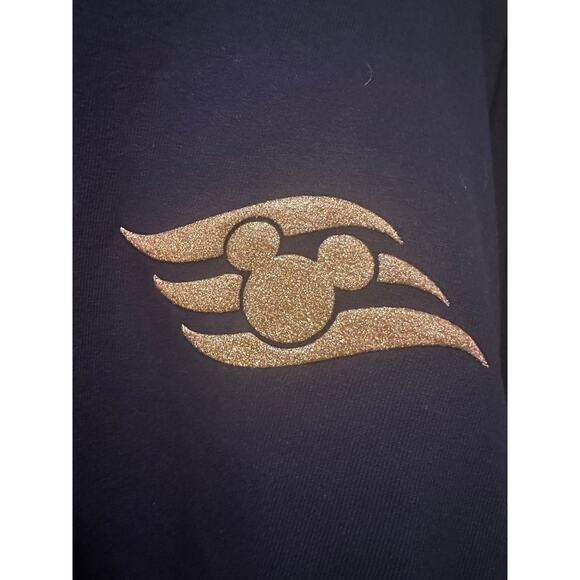 NWT Disney Cruise Line DCL Spirit Jersey Blue Gold Glitter sz L - Picture 4 of 6